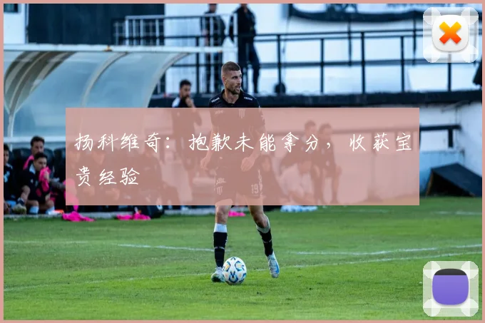 扬科维奇：抱歉未能拿分，收获宝贵经验